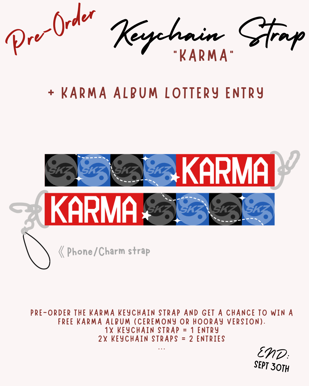 KARMA Keychain Strap + Lottery [PRE-ORDER] - Hufflemoon