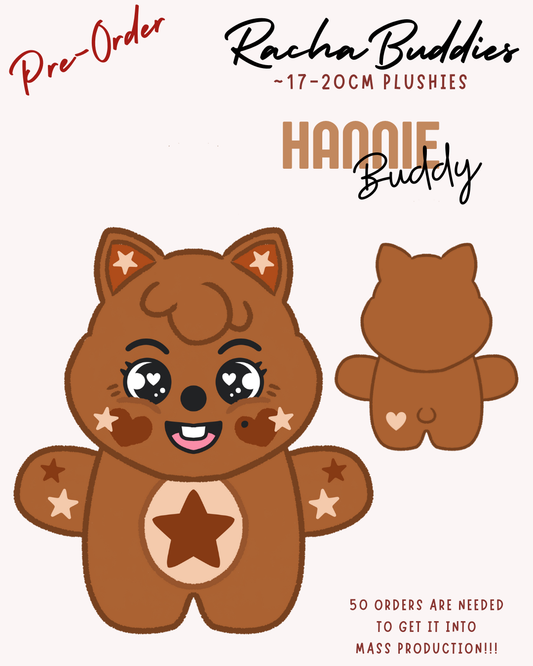 HannieBuddy [RachaBuddies Plushies] *PRE-ORDER* - Hufflemoon