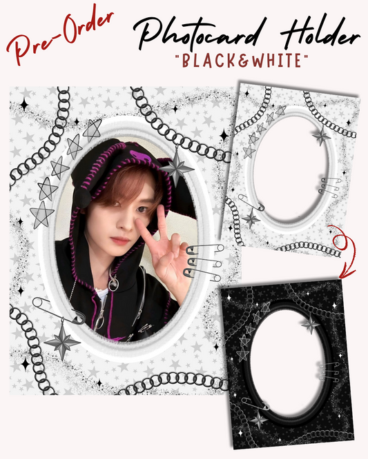 BLACK&WHITE Photocard Holder [PRE-ORDER] - Hufflemoon
