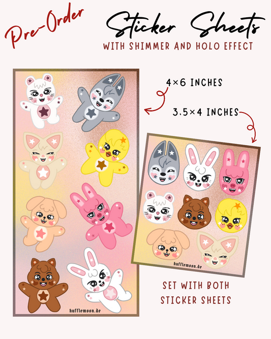 RachaBuddies Sticker Sheets SET [Pre-Order] - Hufflemoon