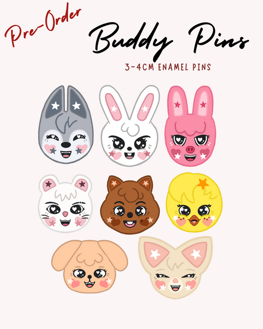 Buddy Enamel Pins [Pre-Order] - Hufflemoon
